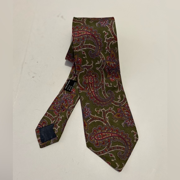 GIANNI Versace Italian Made 💯 Silk Paisley Tie - Picture 5 of 9